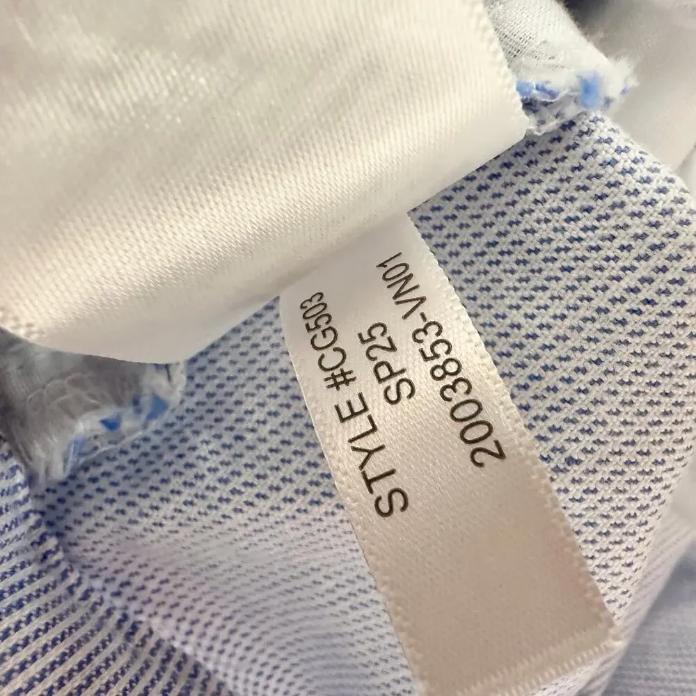 J.Crew Striped High Rise Wide Leg Cropped Pant Blue White Retro Preppy US 34 NWT